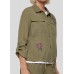 Rabe - 54-221021 Losse hemd vest in kaki met bloem. Rabe - 54-221021 Losse hemd vest in kaki met bloem.
